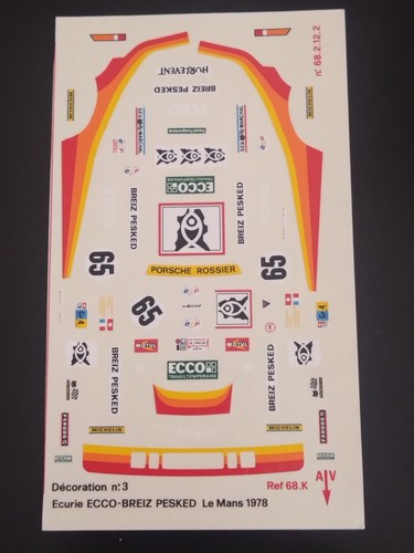 Decal porsche 930 le - 1/43,