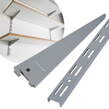 Lourds Regal-System Étagère Murale Rail Regalboden-Träger Coin D'Étagère En Gris