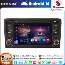 Qualcomm 8+128GO 8-Core Android 14 GPS Autoradio BT pour AUDI A3 S3 RS3 RNSE-PU