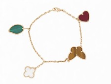 BRACELET VAN CLEEF & ARPELS LUCKY ALHAMBRA 4 MOTIFS 18.5 CM OR JAUNE 18K 6100€