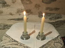 Duo de bougeoirs de table en