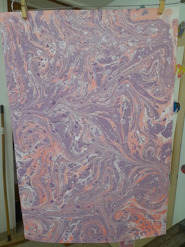 Papier marbré cuve de - papier, à