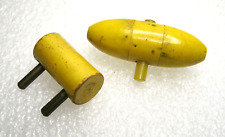 old switch + wooden socket (yellow), lamp part, art deco