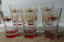 Lot 6 verres apéritif MARTINI " 150 ANS "  , ref  M32 .