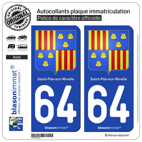 Adhésifs plaque auto - |, 64
