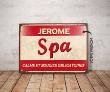 Plaque métal vintage Spa personnalisé Décoration panneau Institut de beauté