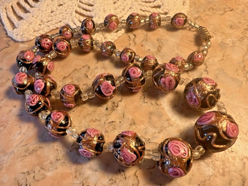 Collier ancien perles - , verre