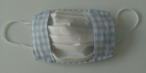 Cache masque tissu vichy - cache,