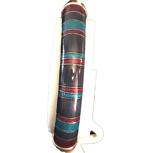 Vintage 18k gold silver enamel - 18k,