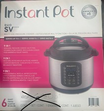 Instant Pot DUO SV 6-Quart 9-in-1 Multi-Use Pressure Cooker With Accessories