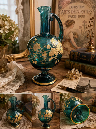Aiguière art nouveau verre - aiguière,