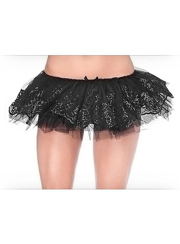 Tutu pailleté noir jupe - pailleté,