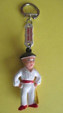 Vintage player keychain Pelote Basque Chistera cheese factories TOUSSAINT - FOX 