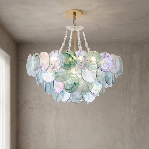 Lustre suspension irisé - lustre, style