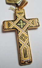 Antique Gorgeous Toledo Gold Cross Pendant 22 24k Vintage Jewelry 8A