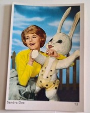 Carte Carton Vintage 1960 Numéro 13  Sandra Dee Distributeur Chewing-gum Brabo 