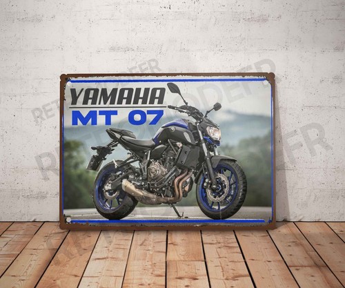 Plaque métal vintage yamaha - métal,