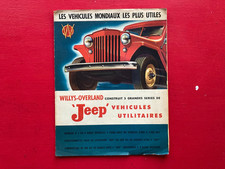 CATALOGUE BROCHURE WILLYS-OVERLAND JEEP VEHICULES UTILITAIRES