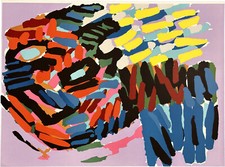 Karel Appel 1980 Limited Edition Here I Am Again  22 x 30 Lithograph