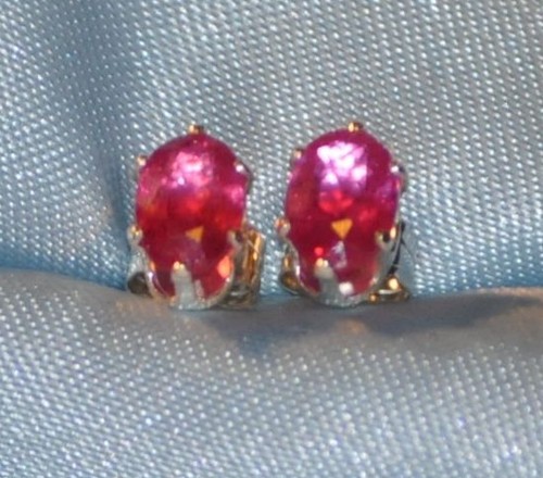 5mm 3mm oval ruby sterling - x,