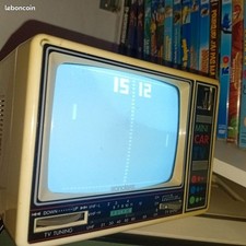 Mini tv cathodique CRT noir et