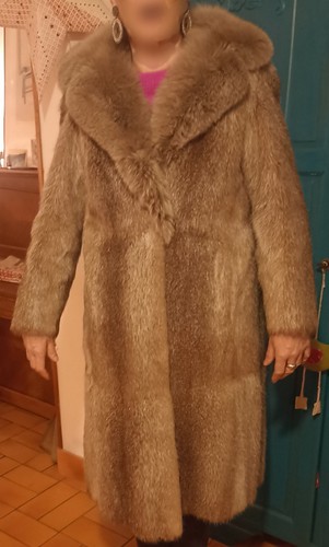 Manteau fourrure véritable - manteau,