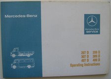 Mercedes Benz 207D 307D 407D 209D 309D 409D original Instruction Book ENGLISH