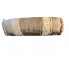 Bolster Throw pillow bois decorative fringe trim applique Eyelash Luxury Bedding