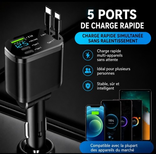 Chargeur voiture rapide - rapide, 5