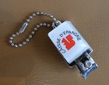 Ancien porte clé Coupe Ongle Caisse d'Epargne Ecureuil.