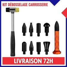 Kit 10 Outils Débosselage Réparation Carrosserie Voiture Auto Marteau Caoutchouc