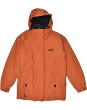 JACK WOLFSKIN Womens Hooded Windbreaker Jacket UK 8 Small Orange Nylon BM09