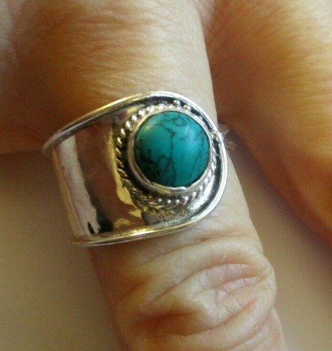 Bague plaqué argent - , gemme
