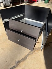 Used Ikea Kallax Shelving Drawer Insert 13" x 13" - 902.866.49 - Black/Brown