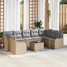 Ensemble de canapé de jardin avec stockage polyrotin Mobilier lounge vidaXL vida