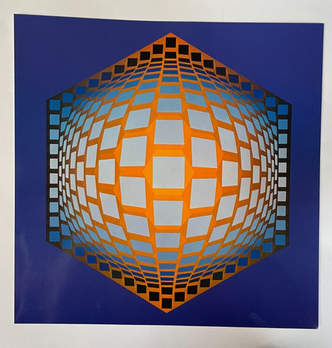 Victor vasarely tegla - vasarely, "tegla-hat"