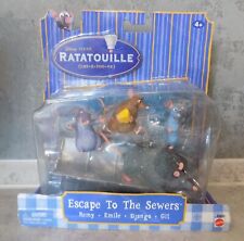 4 RATATOUILLE DISNEY RAT A TOO EE ESCAPE TO THE SEWERS MATTEL L5050 FIGURES