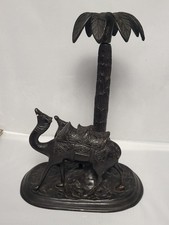 Zn- Bougeoir Bronze  Palmier