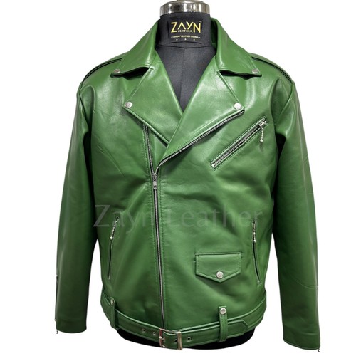 Veste motard verte pour - de,