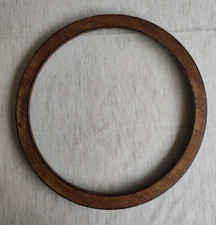 cadre rond bois placage art