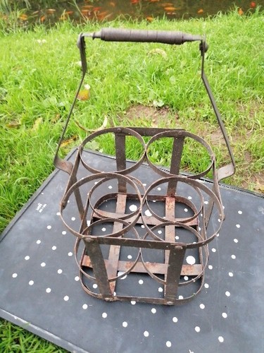 Panier bouteille ancien fer - panier,