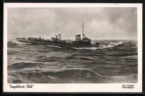 Torpilleur iltis sur eau - sur, l'eau