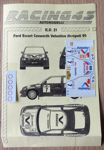 Decal ford escort cosworth - decal,