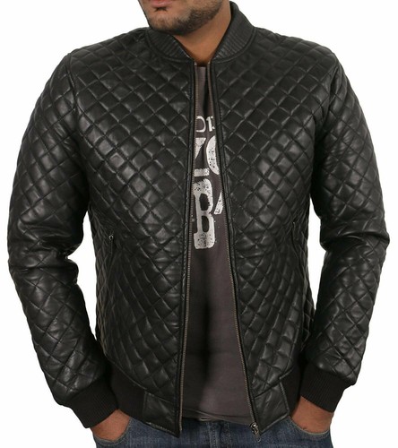 Matelassé veste cuir - matelassé, hommes