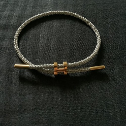 Bracelet cordon tressé - tressé, gris