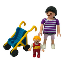 Nice cane stroller + pregnant mom Playmobil (house, pram, cozy) 2799