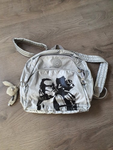Sac dos argenté kipling - dos,