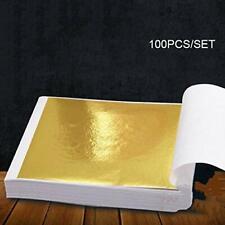 100 feuilles d'or pour décoration artisanat 90 x 85 mm ..