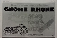 motorcycle advertising GNOME RHONE year 1929 No. A 4859