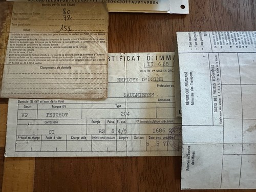 Document administratif peugeot - document,